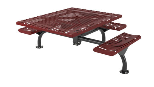 Picture of 46 in. Square Classic Web Table - 3 Seats Surface Mount ADA 