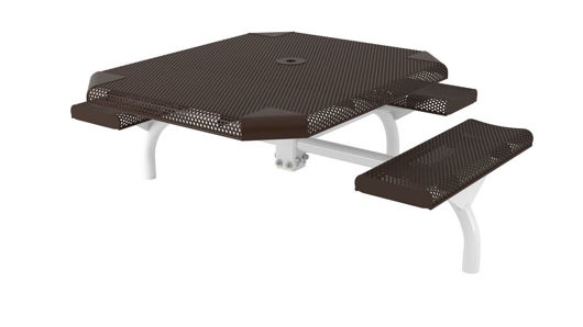 Picture of 46 in. Octagonal Perforated Web In Ground Table - 3 Seat ADA 