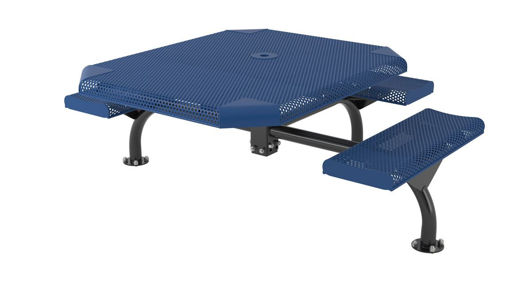 Picture of 46 in. Octagonal Perforated Web Portable/Surface Mount Table - 3 Seat ADA 