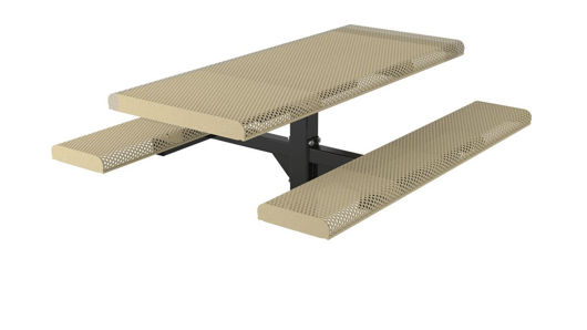 Picture of 6ft. Innovated Rolled Style Rectangular Pedestal Table Ground Mount 