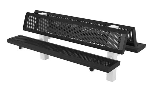 Picture of 6ft Infinity Style Innovated Bench with Back In Ground Mount 