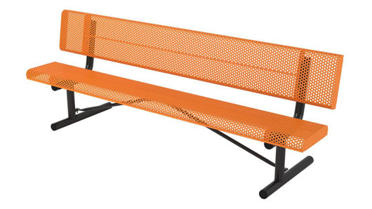 Picture of 8ft. Innovated Rolled Edge Style Bench with Back Portable 