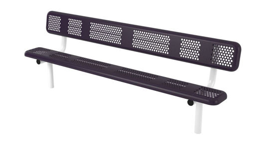 Picture of 8ft. Perforated Bench Back In Ground Mount