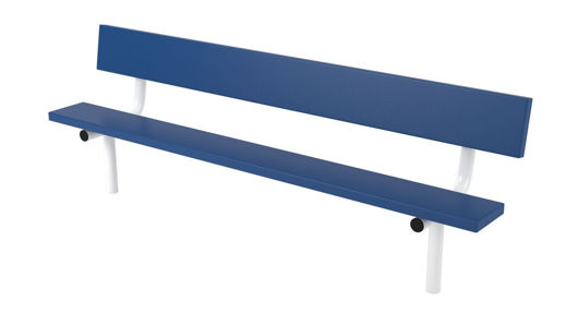 Picture of 8ft. Plasti-Plank Style Bench with Back In Ground Mount 