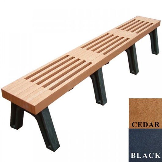 Picture of Elite 8' Flat Plastic Bench