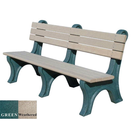 Picture of Park Classic 6' Backed Plastic Bench