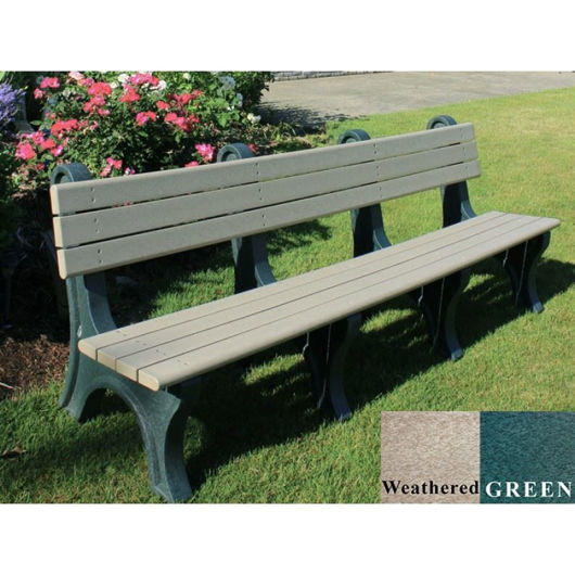 Picture of Park Classic 8' Backed Plastic Bench